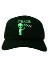 Peace Man Alien Adult Dark Baseball Cap Hat-Baseball Cap-TooLoud-Hunter-Green-One Size-Davson Sales