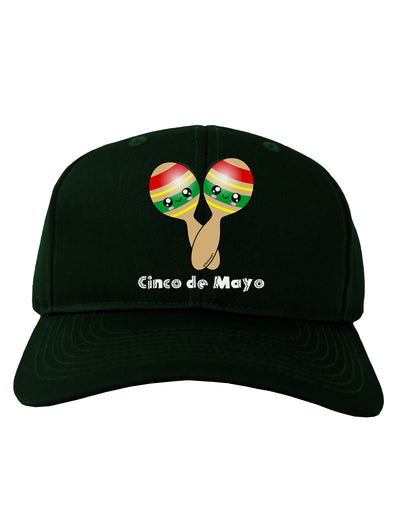 Cute Maracas Design - Cinco de Mayo Adult Dark Baseball Cap Hat by TooLoud-Baseball Cap-TooLoud-Hunter-Green-One Size-Davson Sales