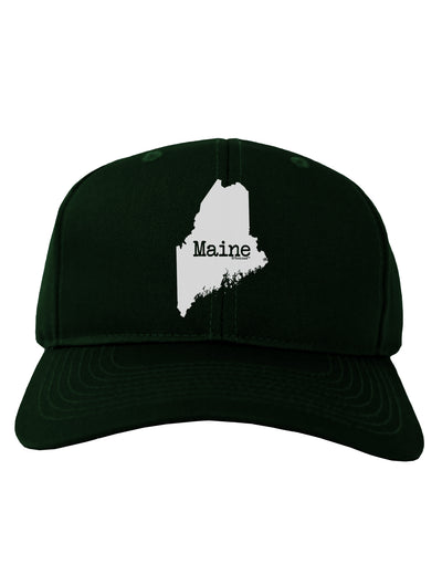 Maine - United States Shape Adult Dark Baseball Cap Hat by TooLoud-Baseball Cap-TooLoud-Hunter-Green-One Size-Davson Sales