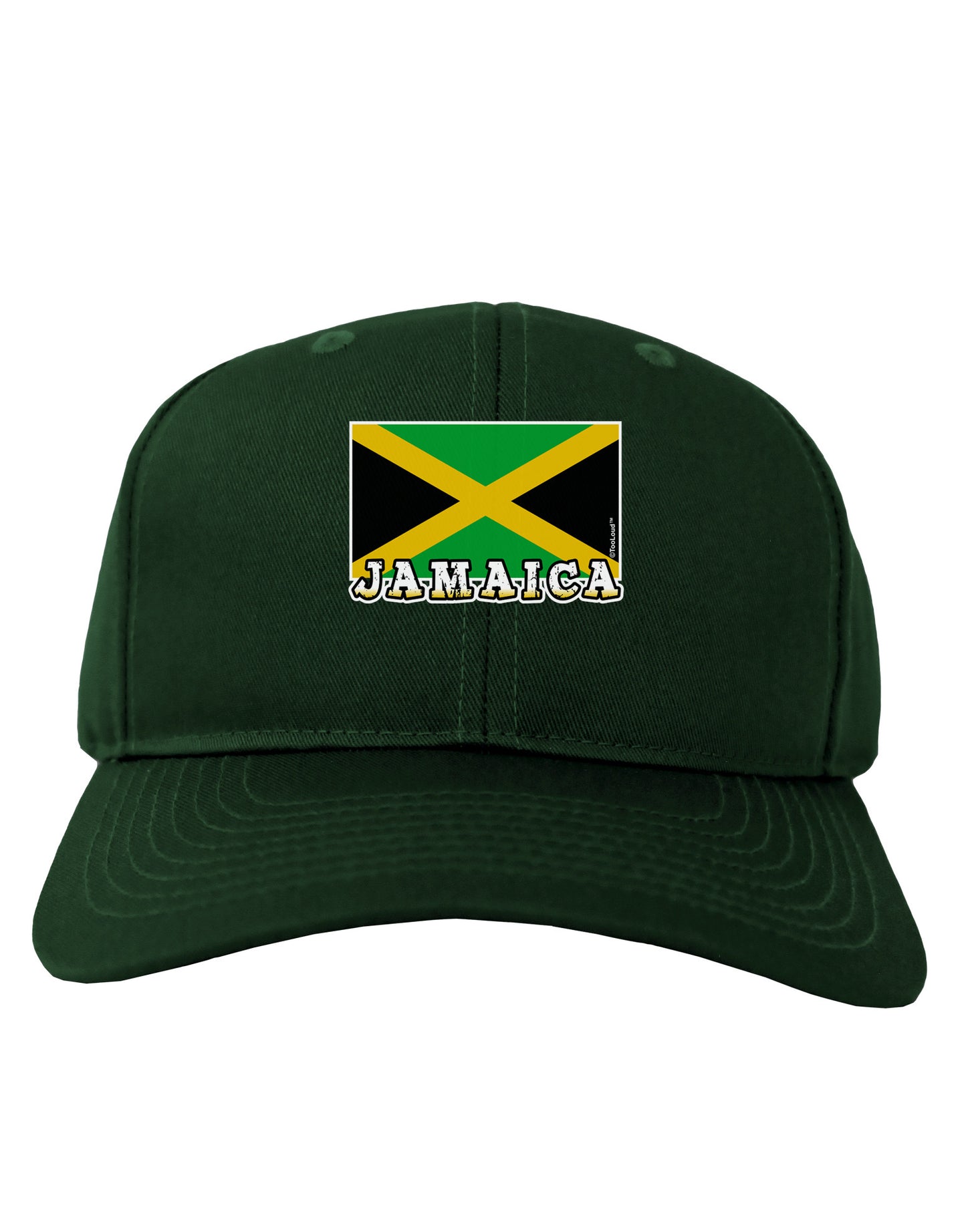 Jamaica Flag Dark Adult Dark Baseball Cap Hat-Baseball Cap-TooLoud-Hunter-Green-One Size-Davson Sales