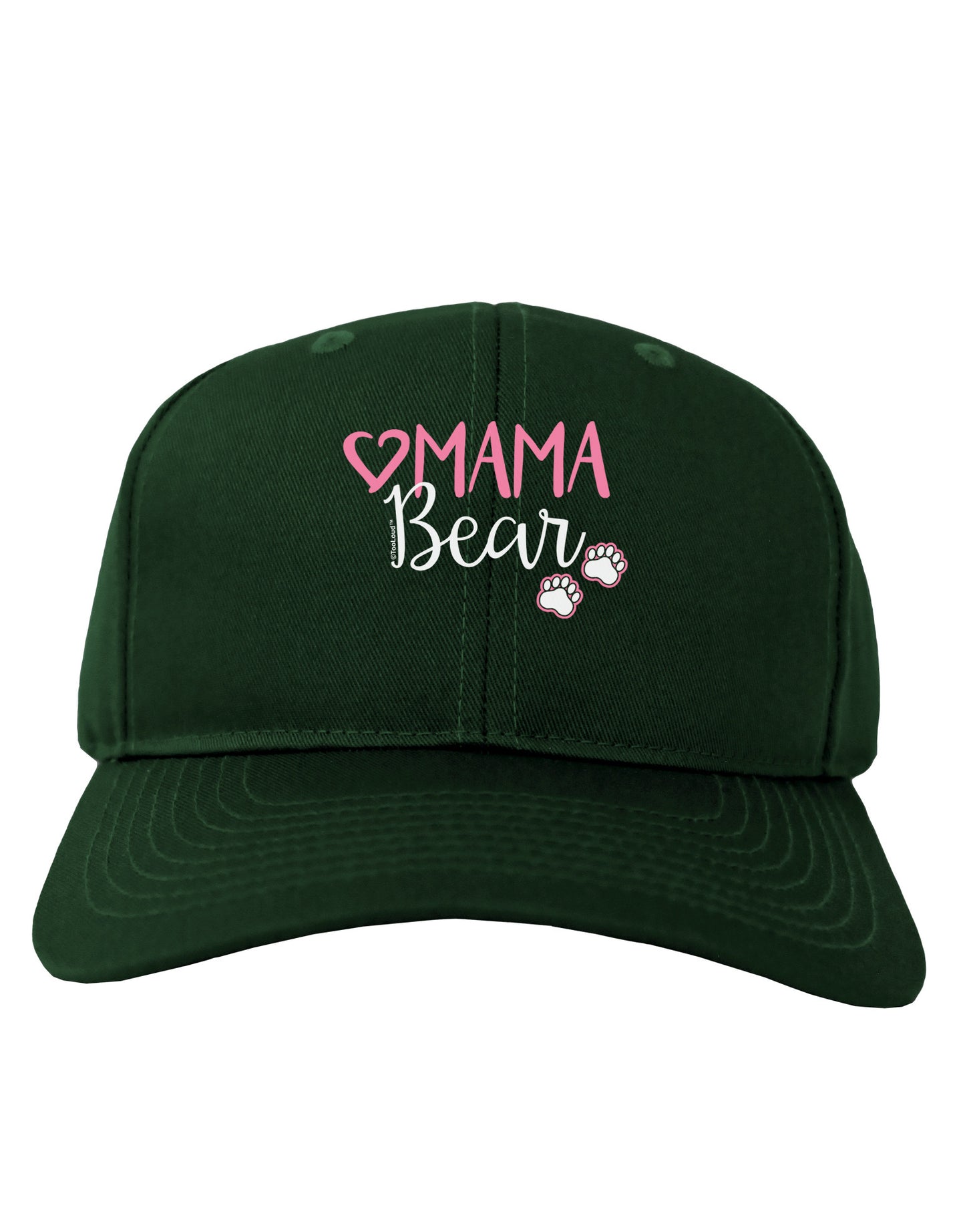 Mama Bear Paws Adult Dark Baseball Cap Hat-Baseball Cap-TooLoud-Hunter-Green-One Size-Davson Sales