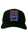 These Colors Don't Run But I Do - Patriotic Workout Adult Dark Baseball Cap Hat-Baseball Cap-TooLoud-Hunter-Green-One Size-Davson Sales