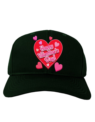 Happy Valentine's Day Romantic Hearts Adult Dark Baseball Cap Hat-Baseball Cap-TooLoud-Hunter-Green-One Size-Davson Sales