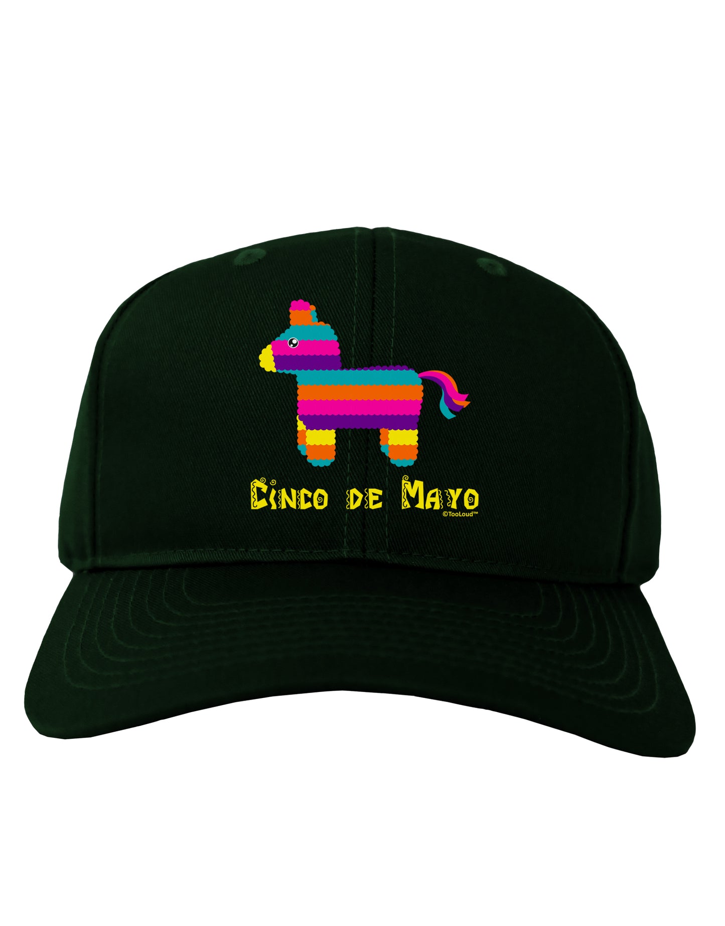 Colorful Pinata Design - Cinco de Mayo Adult Dark Baseball Cap Hat by TooLoud-Baseball Cap-TooLoud-Hunter-Green-One Size-Davson Sales