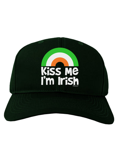 Irish Flag Rainbow - Kiss Me I'm Irish Adult Dark Baseball Cap Hat by TooLoud-Baseball Cap-TooLoud-Hunter-Green-One Size-Davson Sales