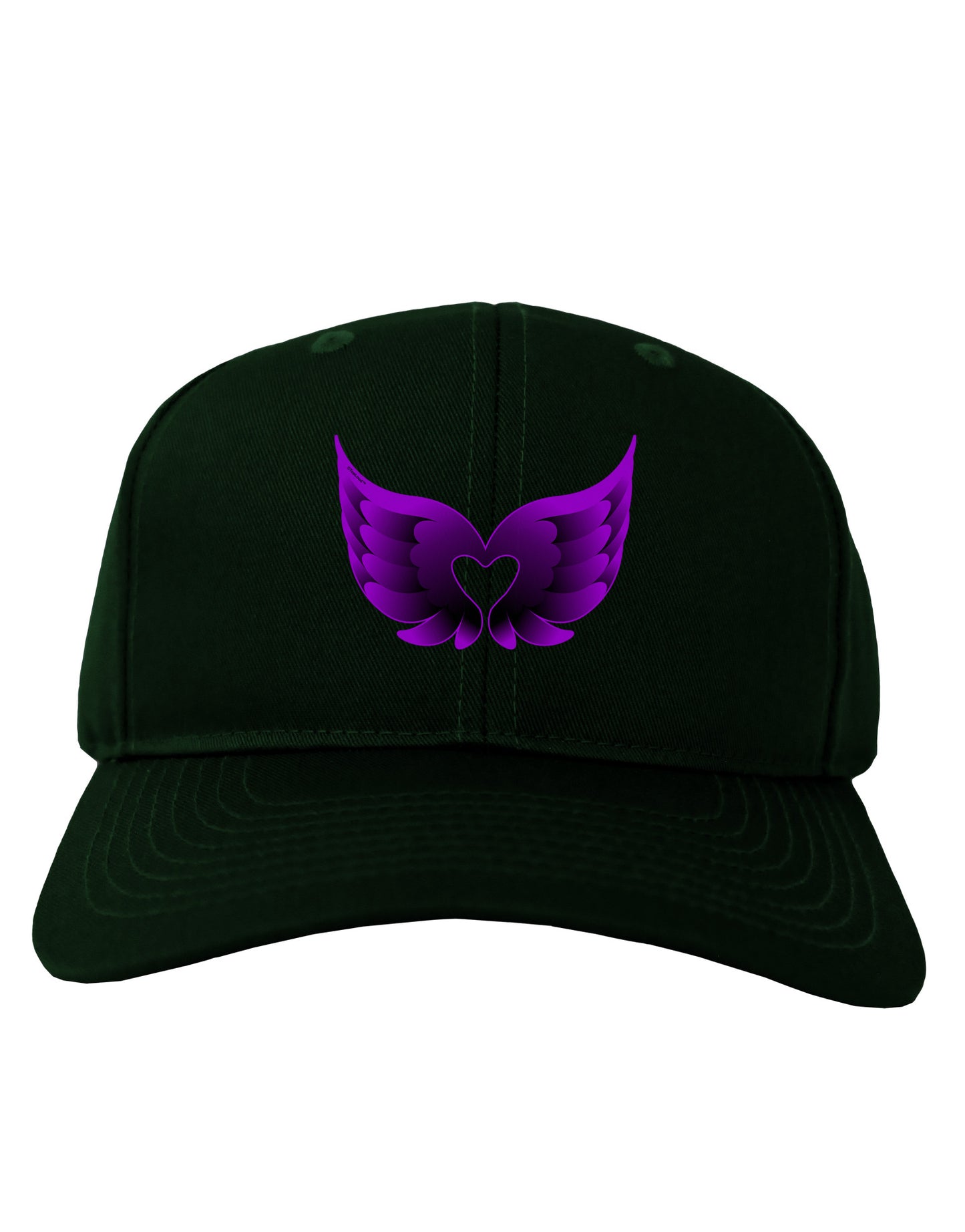 Cute Dark Angel Wings Black and Purple Heart Adult Dark Baseball Cap Hat-Baseball Cap-TooLoud-Hunter-Green-One Size-Davson Sales