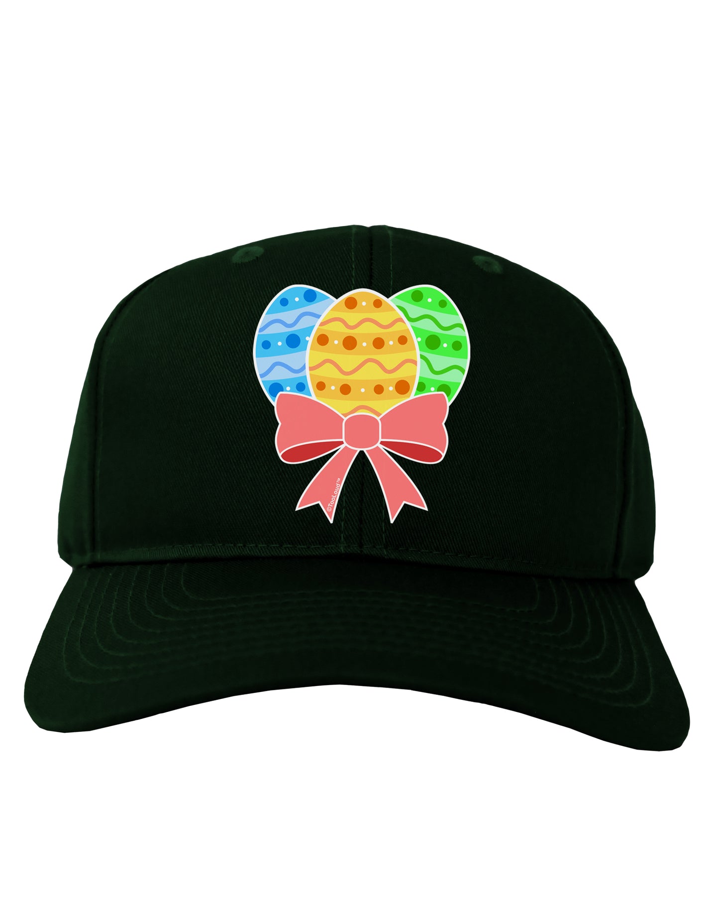 Easter Eggs With Bow Adult Dark Baseball Cap Hat by TooLoud-Baseball Cap-TooLoud-Hunter-Green-One Size-Davson Sales
