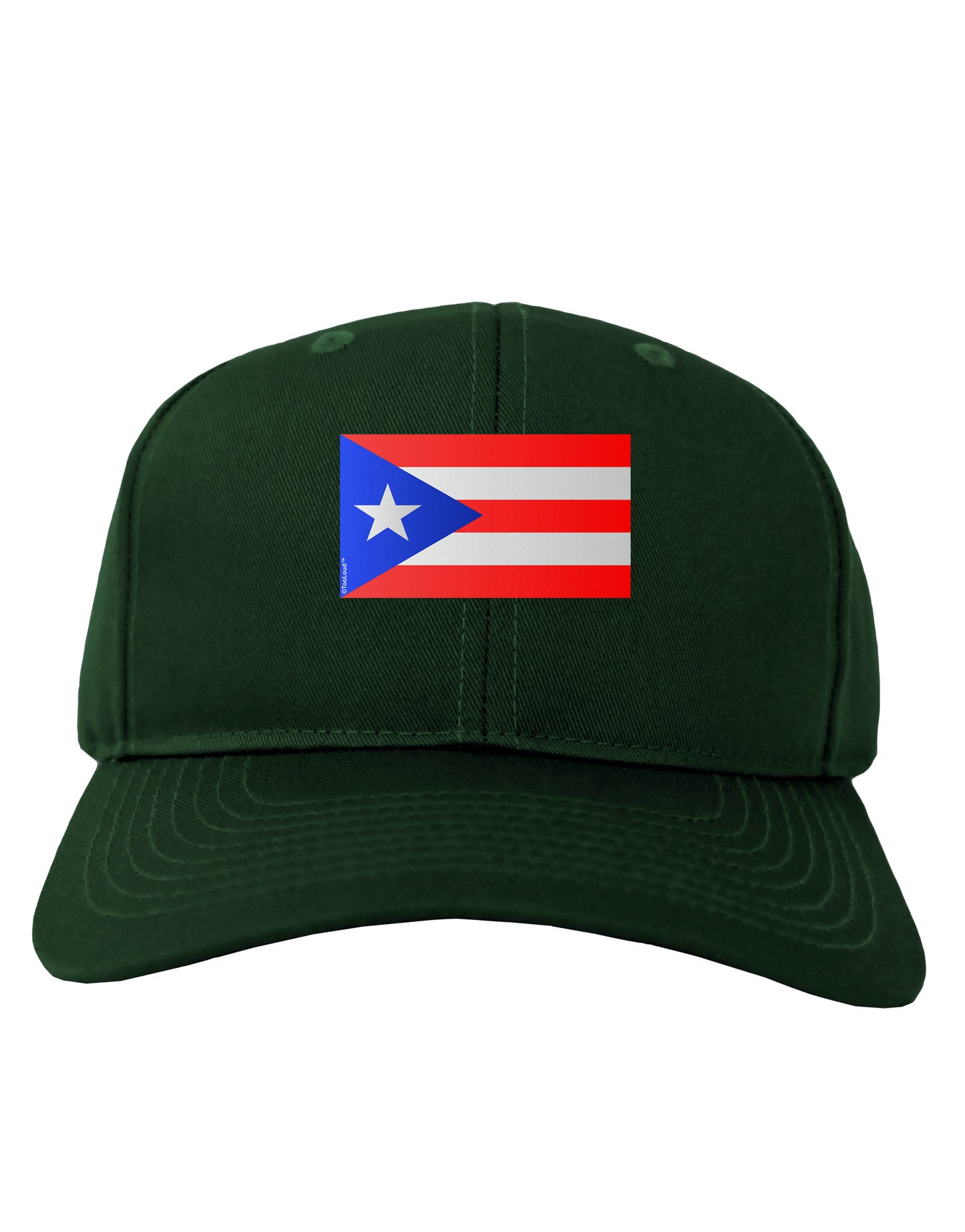 Puerto Rico Flag Adult Dark Baseball Cap Hat-Baseball Cap-TooLoud-Hunter-Green-One Size-Davson Sales