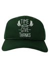 Time to Give Thanks Adult Baseball Cap Hat-Baseball Cap-TooLoud-Hunter-Green-One-Size-Fits-Most-Davson Sales