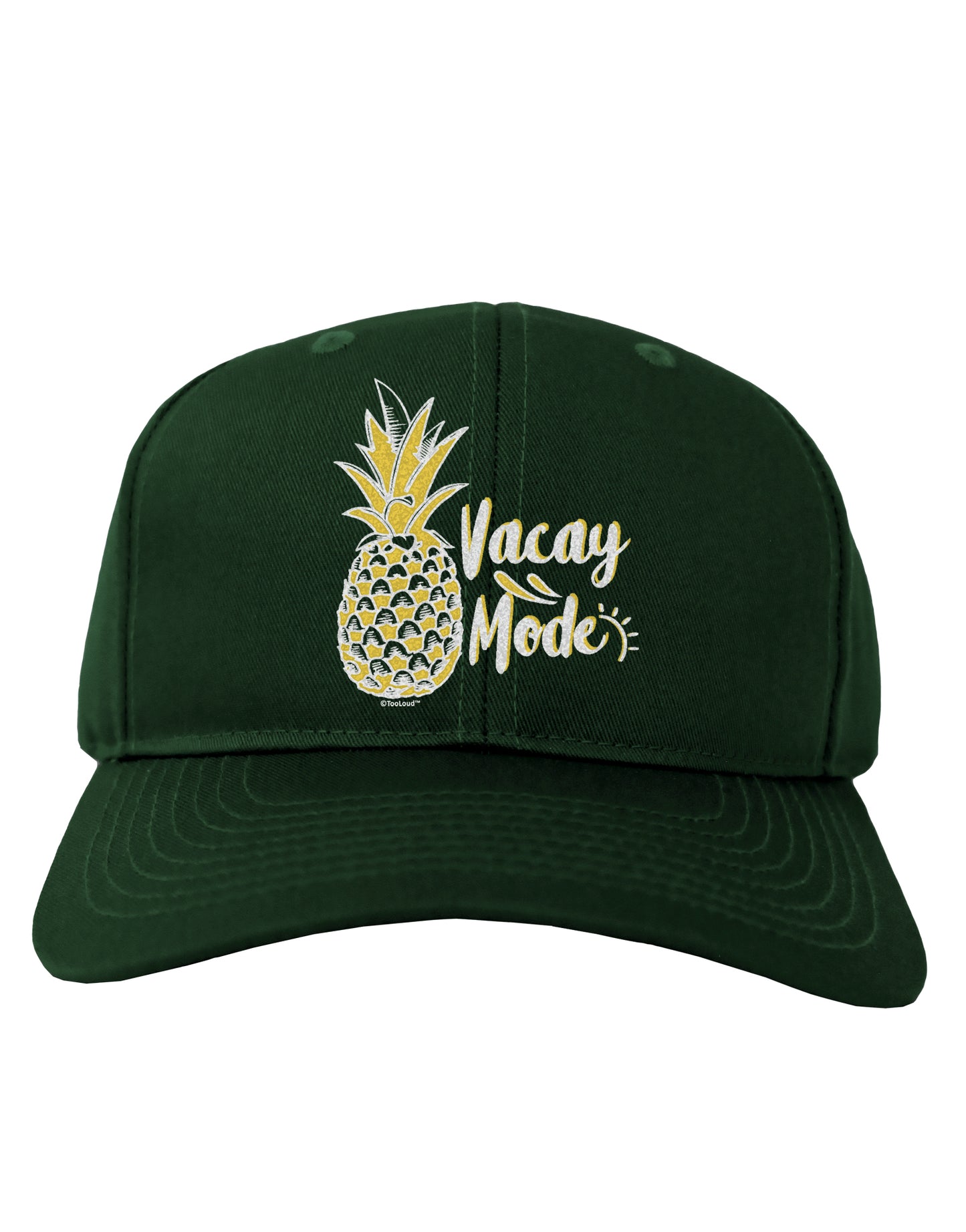 Vacay Mode Pinapple Dark Adult Dark Baseball Cap Hat-Baseball Cap-TooLoud-Hunter-Green-One-Size-Fits-Most-Davson Sales