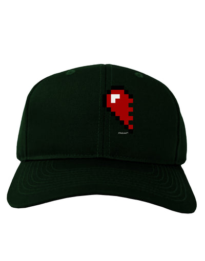 Couples Pixel Heart Design - Left Adult Dark Baseball Cap Hat by TooLoud-Baseball Cap-TooLoud-Hunter-Green-One Size-Davson Sales