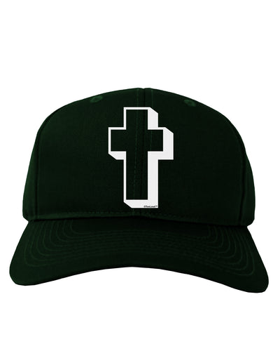 Simple Cross Design Black Adult Dark Baseball Cap Hat by TooLoud-Baseball Cap-TooLoud-Hunter-Green-One Size-Davson Sales