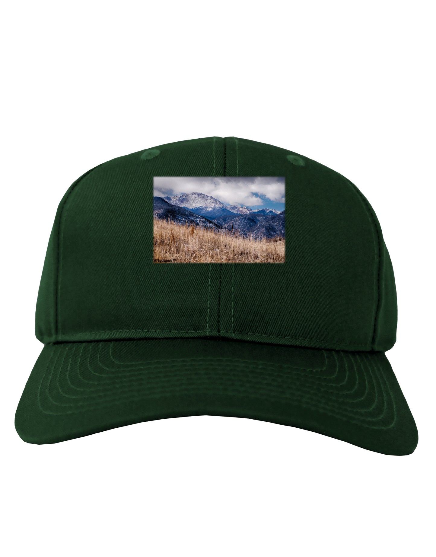 Pikes Peak CO Mountains Adult Dark Baseball Cap Hat by TooLoud-Baseball Cap-TooLoud-Hunter-Green-One Size-Davson Sales