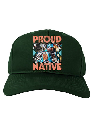 Proud Native American Adult Dark Baseball Cap Hat-Baseball Cap-TooLoud-Hunter-Green-One Size-Davson Sales