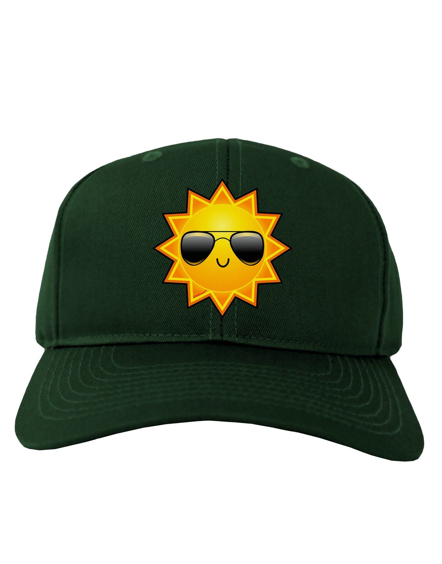 Sun With Sunglasses Dark Adult Dark Baseball Cap Hat-Baseball Cap-TooLoud-Hunter-Green-One Size-Davson Sales
