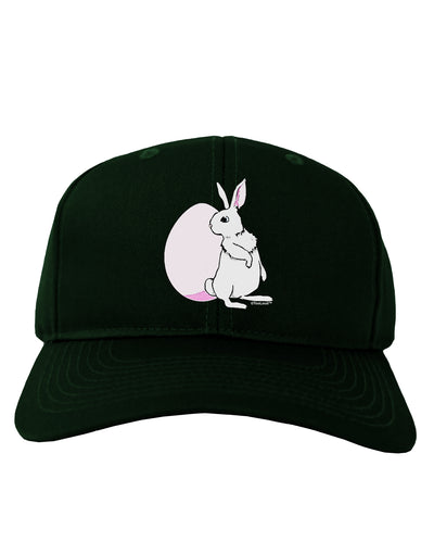 Easter Bunny and Egg Design Adult Dark Baseball Cap Hat by TooLoud-Baseball Cap-TooLoud-Hunter-Green-One Size-Davson Sales