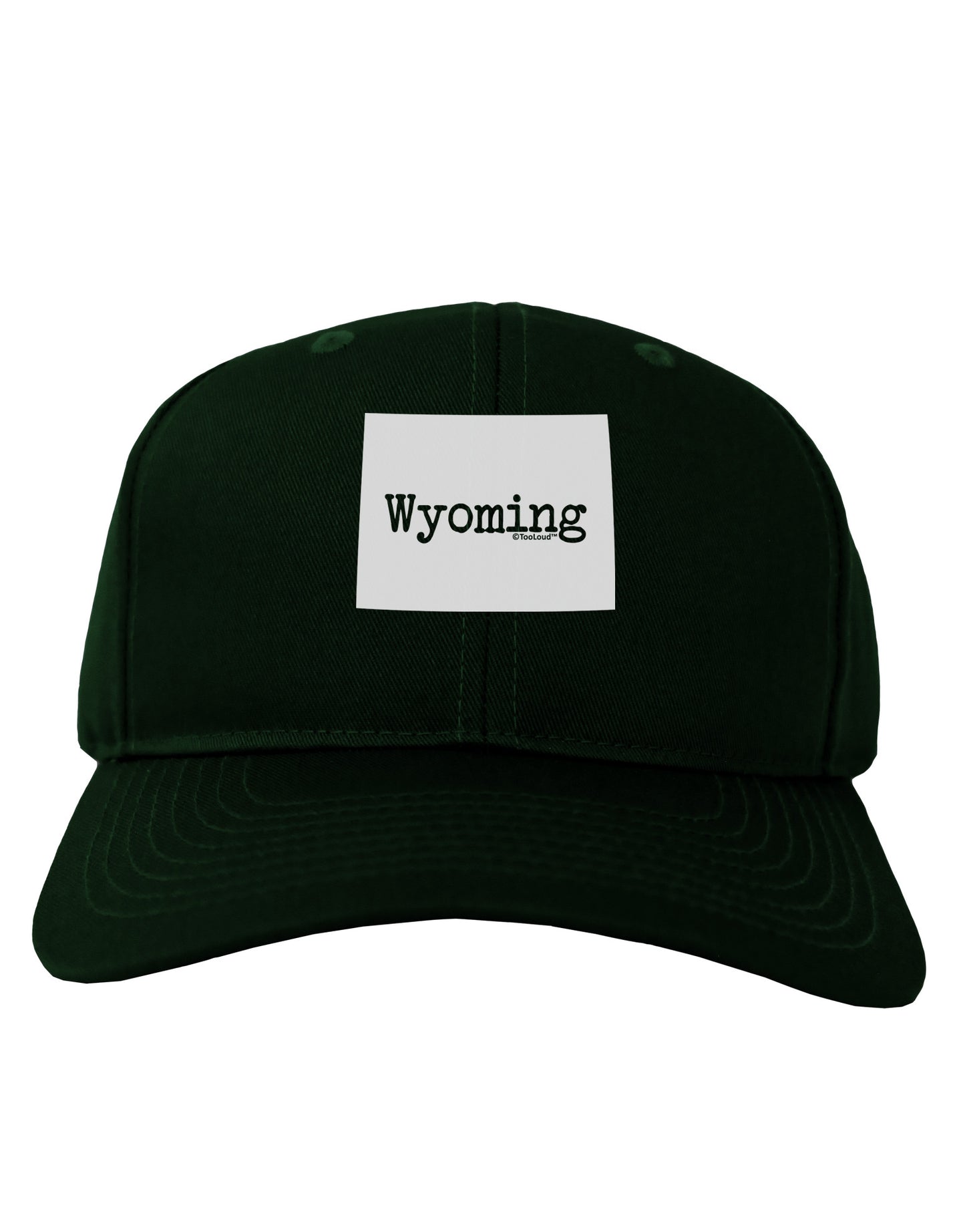 Wyoming - United States Shape Adult Dark Baseball Cap Hat-Baseball Cap-TooLoud-Hunter-Green-One Size-Davson Sales