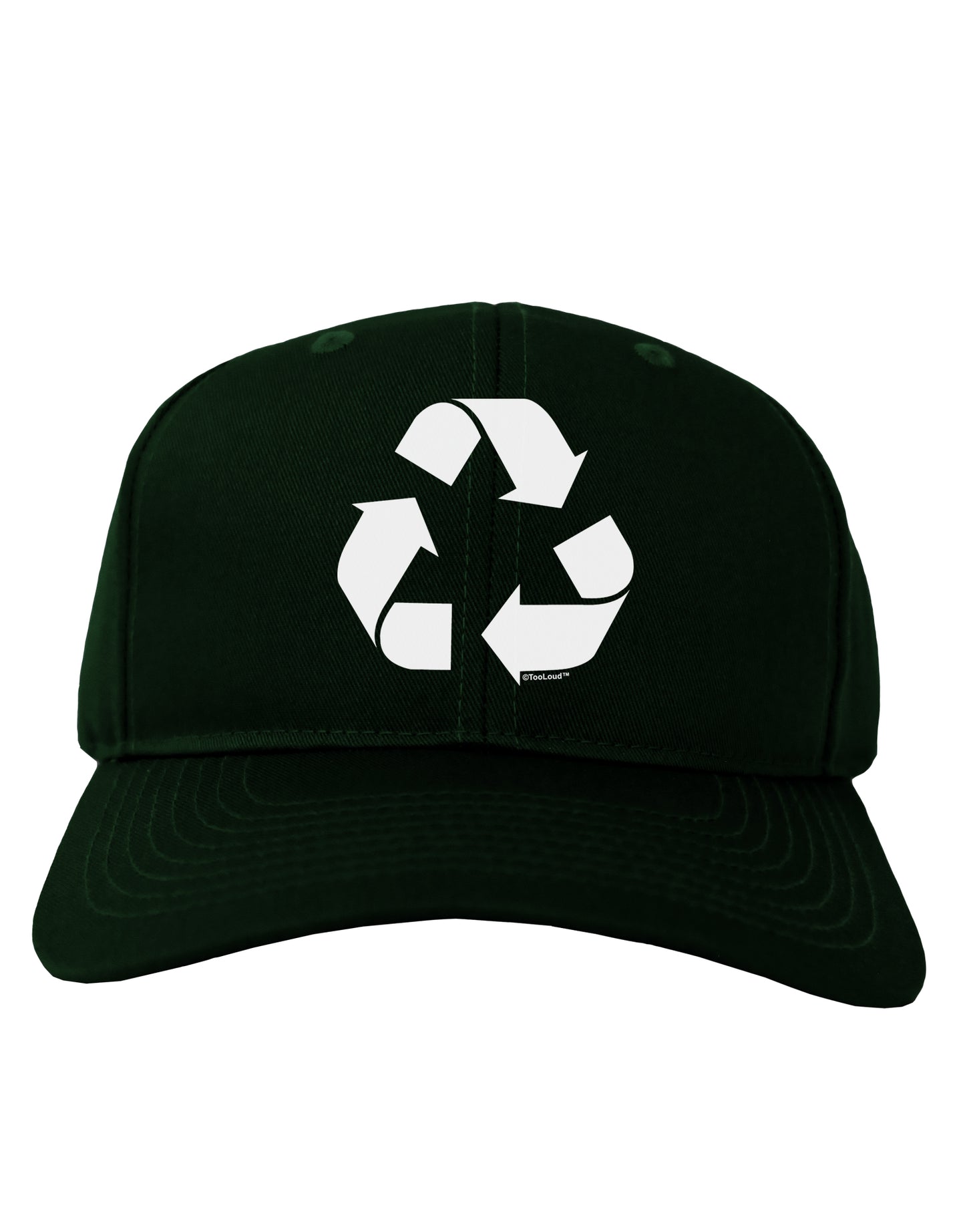 Recycle Black and White Adult Dark Baseball Cap Hat by TooLoud-Baseball Cap-TooLoud-Hunter-Green-One Size-Davson Sales