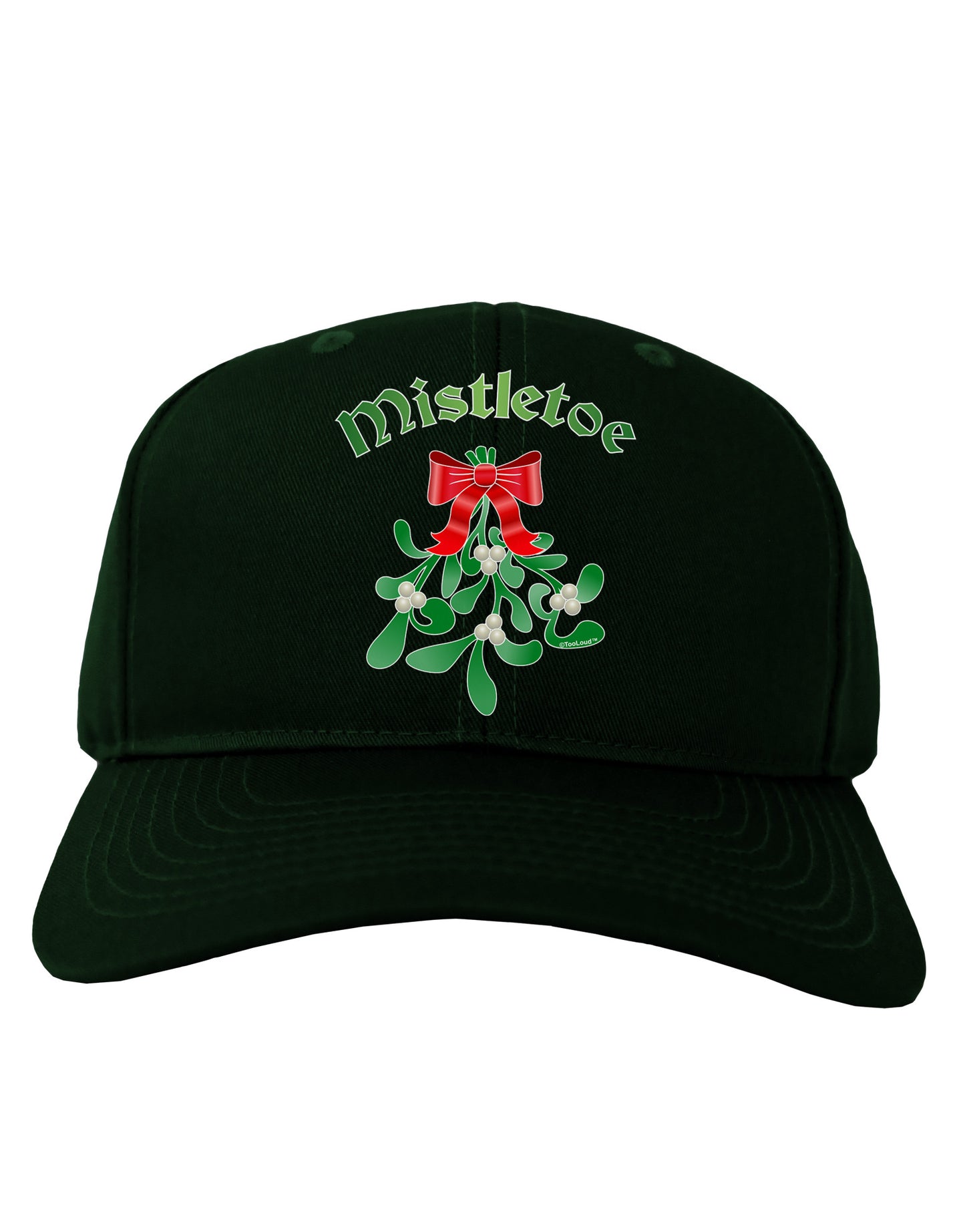 Christmas Kiss Mistletoe Adult Dark Baseball Cap Hat-Baseball Cap-TooLoud-Hunter-Green-One Size-Davson Sales