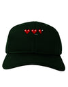 Couples Pixel Heart Life Bar - Left Adult Dark Baseball Cap Hat by TooLoud-Baseball Cap-TooLoud-Hunter-Green-One Size-Davson Sales