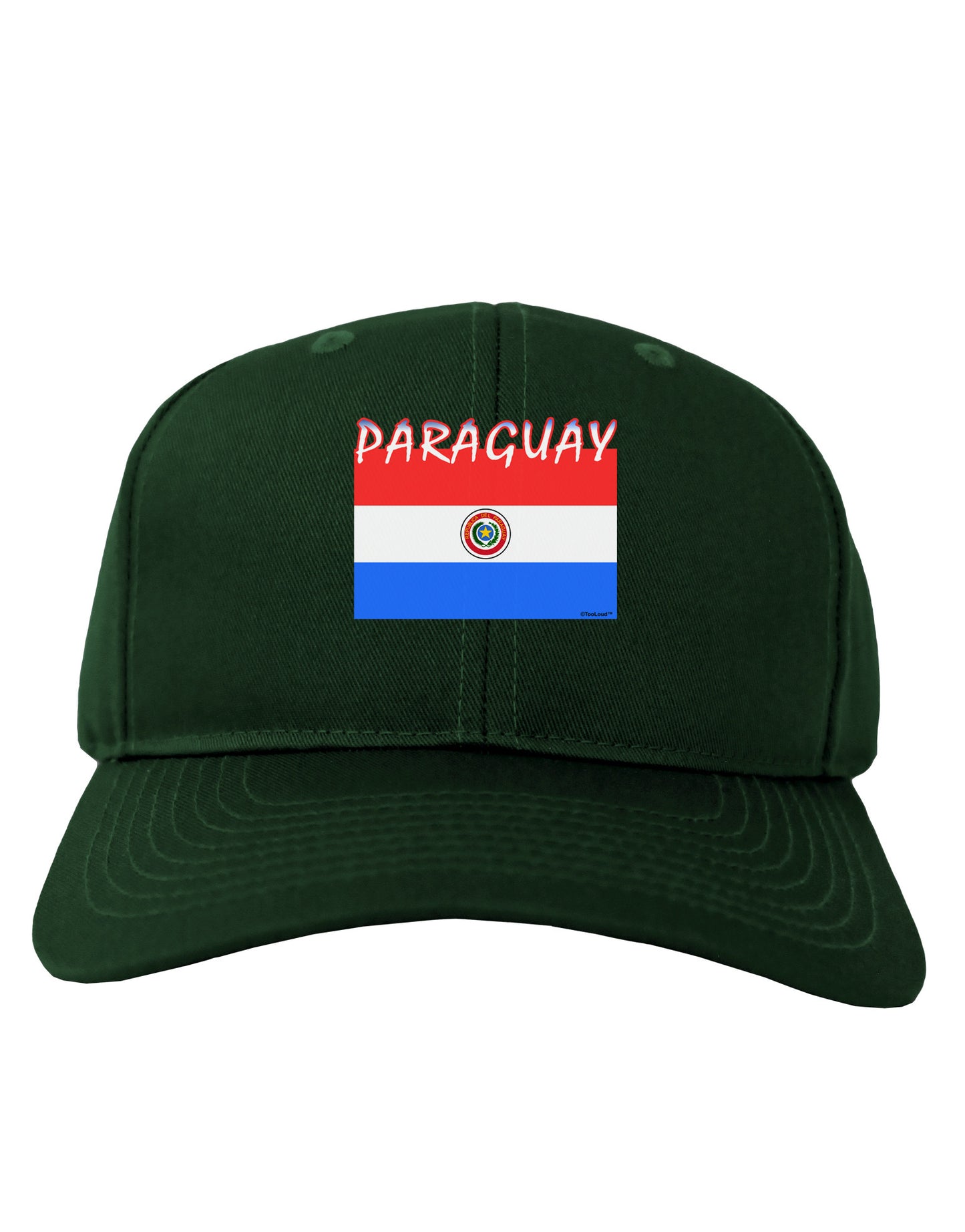 Paraguay Flag Dark Adult Dark Baseball Cap Hat-Baseball Cap-TooLoud-Hunter-Green-One Size-Davson Sales