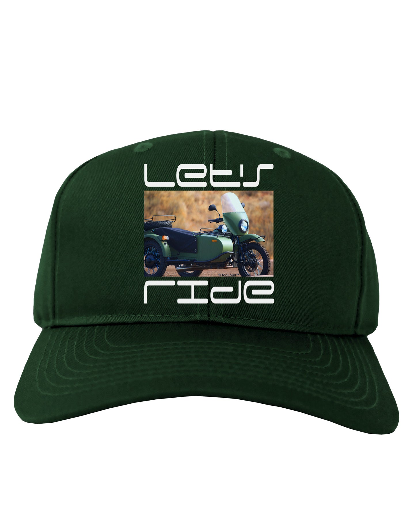 Lets Ride Sidecar Motorcycle Adult Dark Baseball Cap Hat-Baseball Cap-TooLoud-Hunter-Green-One Size-Davson Sales