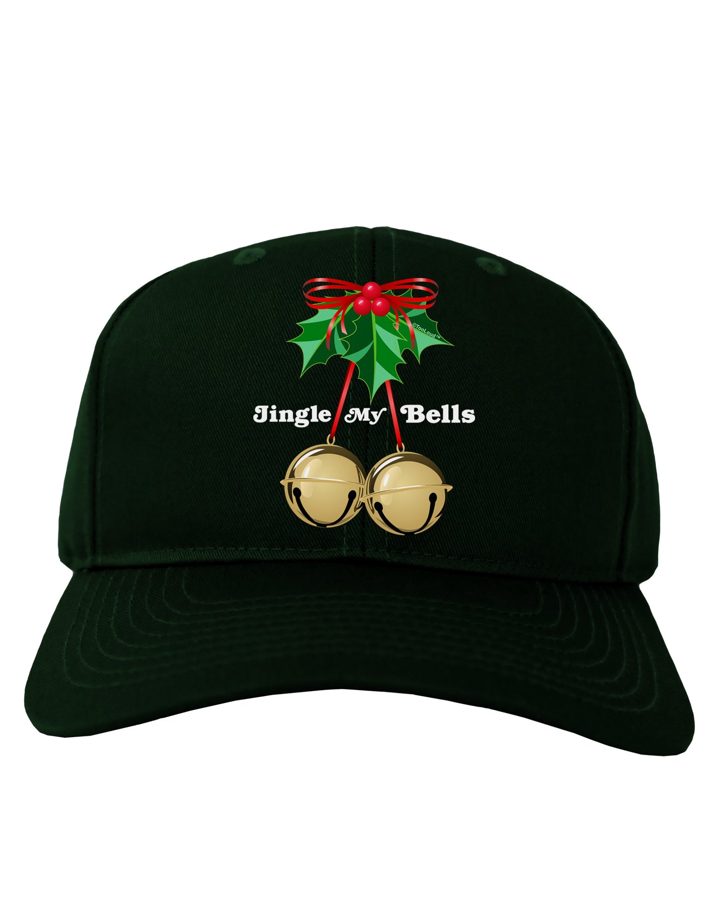 Jingle My Bells Adult Dark Baseball Cap Hat-Baseball Cap-TooLoud-Hunter-Green-One Size-Davson Sales