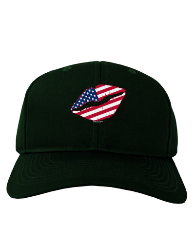 American Flag Lipstick Adult Dark Baseball Cap Hat-Baseball Cap-TooLoud-Hunter-Green-One Size-Davson Sales