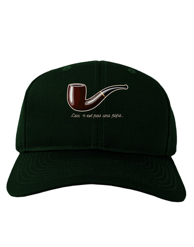 Ceci n'est pas une pipe Adult Dark Baseball Cap Hat-Baseball Cap-TooLoud-Hunter-Green-One Size-Davson Sales