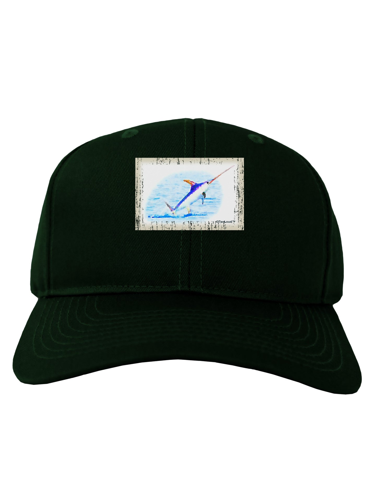 Swordfish Watercolor Adult Dark Baseball Cap Hat-Baseball Cap-TooLoud-Hunter-Green-One Size-Davson Sales