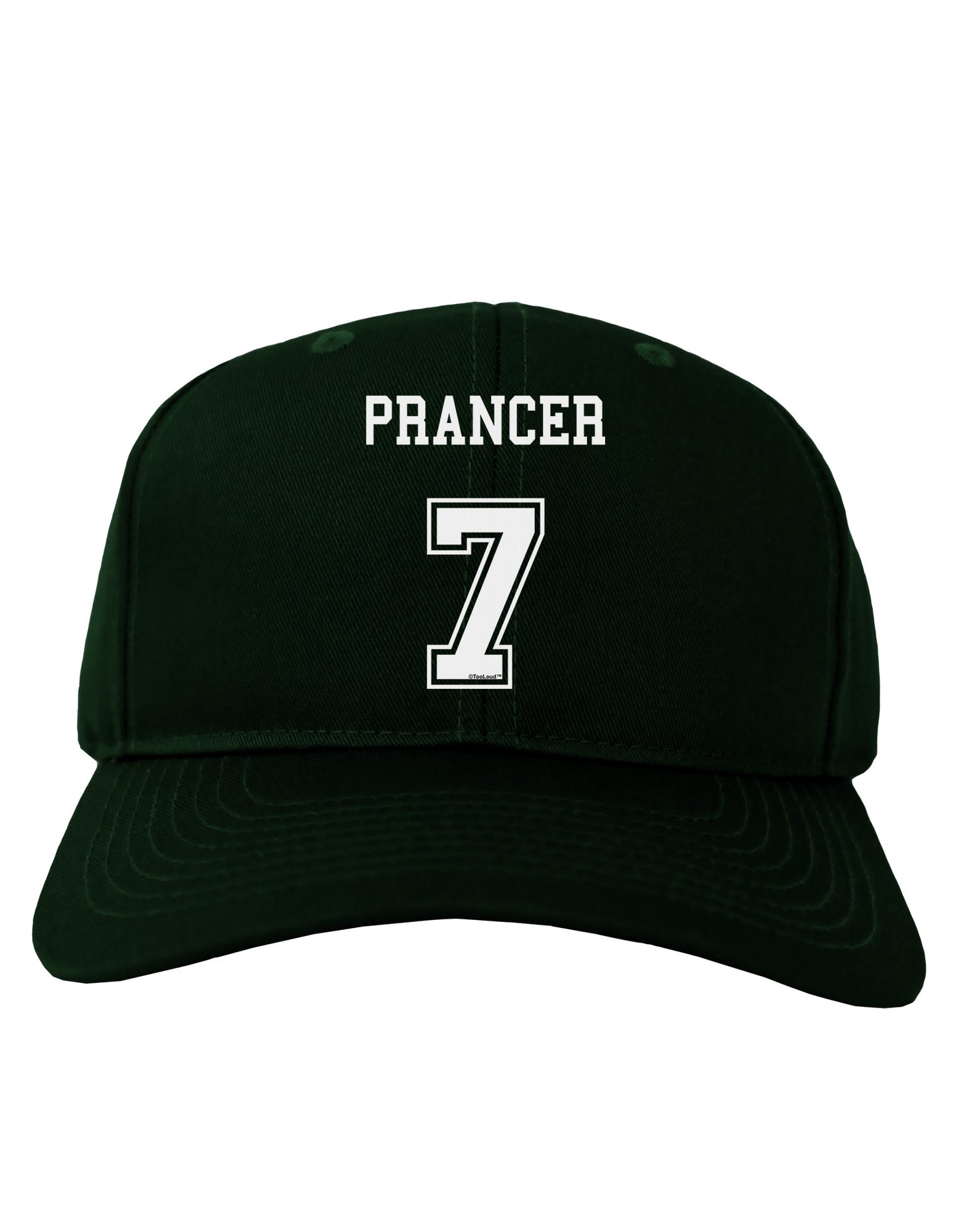 Reindeer Jersey - Prancer 7 Adult Dark Baseball Cap Hat-Baseball Cap-TooLoud-Hunter-Green-One Size-Davson Sales