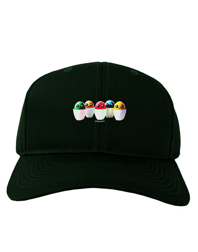 Kawaii Easter Eggs - No Text Adult Dark Baseball Cap Hat by TooLoud-Baseball Cap-TooLoud-Hunter-Green-One Size-Davson Sales
