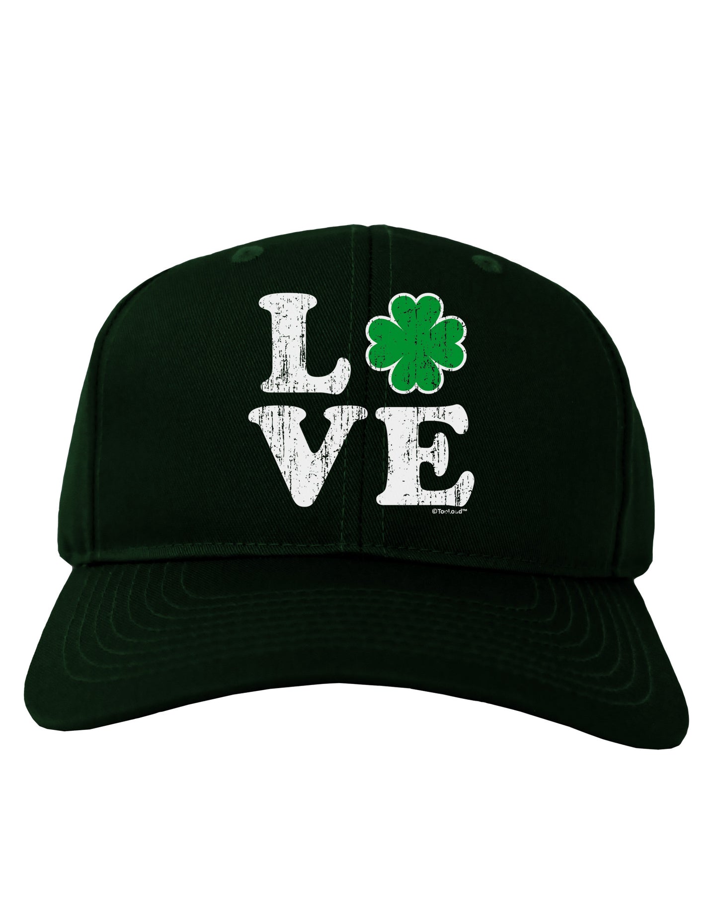 Irish Love - Distressed Adult Dark Baseball Cap Hat by TooLoud-Baseball Cap-TooLoud-Hunter-Green-One Size-Davson Sales