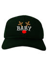 Matching Family Christmas Design - Reindeer - Baby Adult Dark Baseball Cap Hat by TooLoud-Baseball Cap-TooLoud-Hunter-Green-One Size-Davson Sales