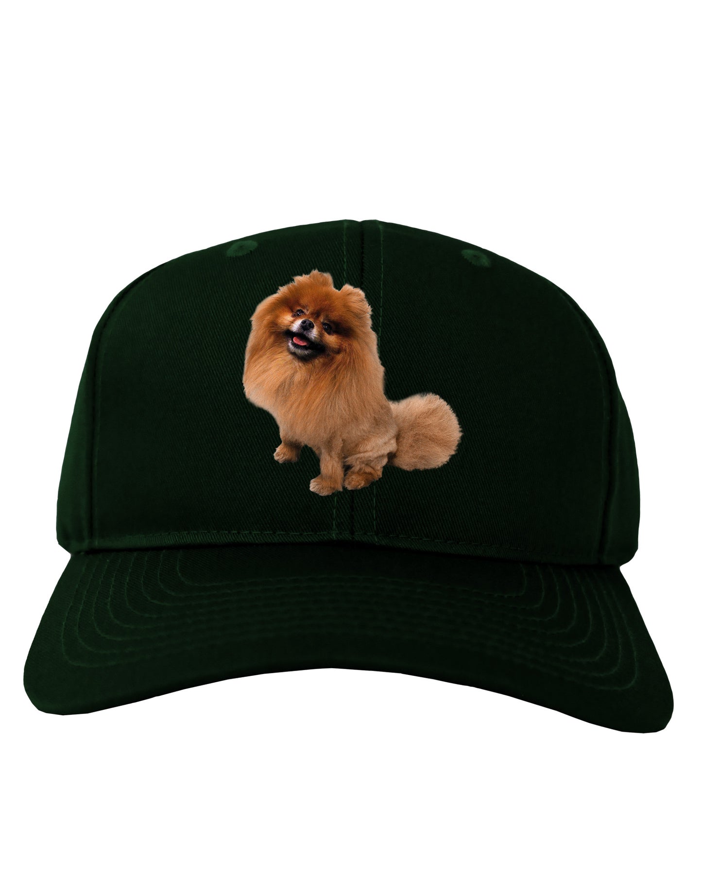 Pomeranian Sitting All Cute-Like Adult Dark Baseball Cap Hat-Baseball Cap-TooLoud-Hunter-Green-One Size-Davson Sales