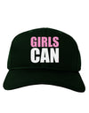 Girls Can Adult Dark Baseball Cap Hat by TooLoud-Baseball Cap-TooLoud-Hunter-Green-One Size-Davson Sales