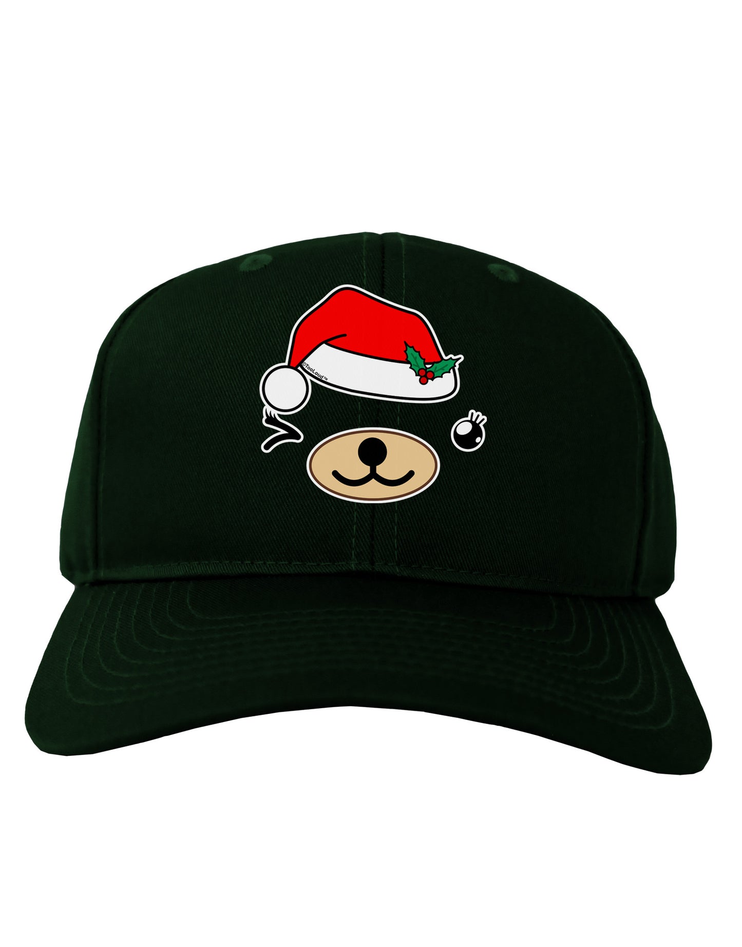 Kyu-T Face Beartholomea Santa Girl Bear Adult Dark Baseball Cap Hat-Baseball Cap-TooLoud-Hunter-Green-One Size-Davson Sales