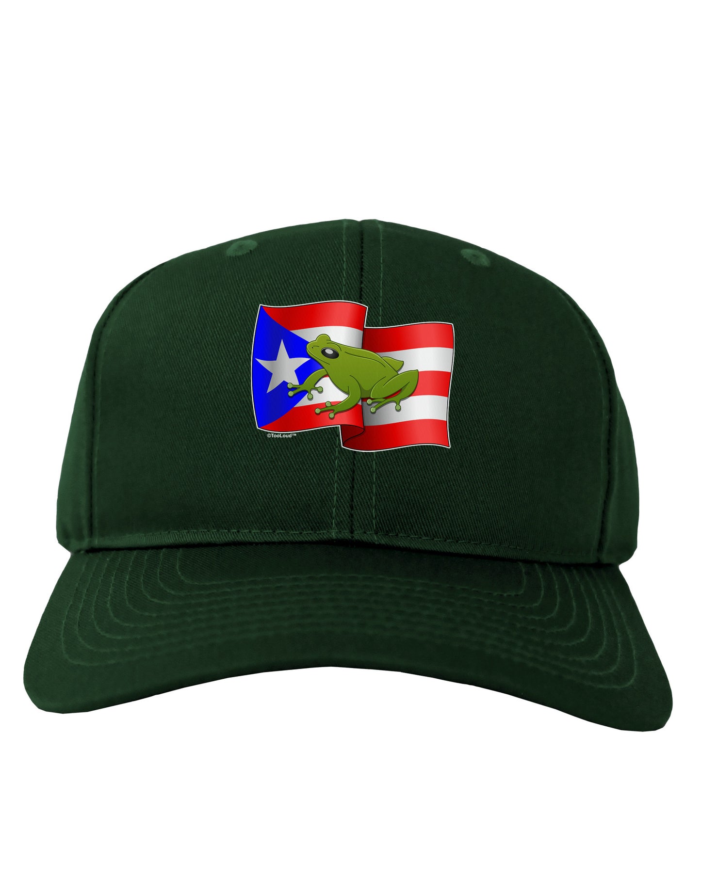 Puerto Rico Coqui Adult Dark Baseball Cap Hat-Baseball Cap-TooLoud-Hunter-Green-One Size-Davson Sales