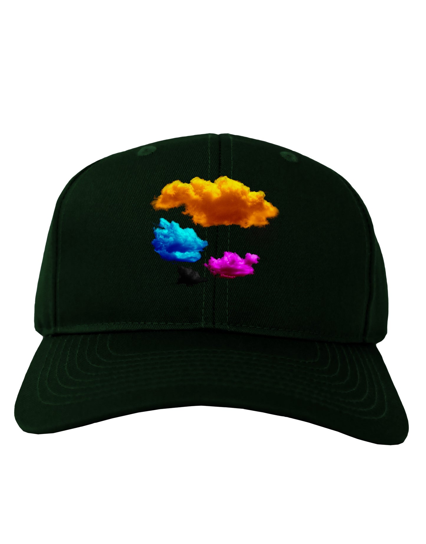 CMYK Clouds Adult Dark Baseball Cap Hat-Baseball Cap-TooLoud-Hunter-Green-One Size-Davson Sales