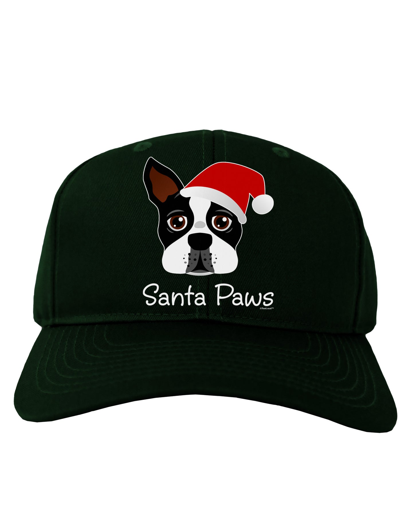 Santa Paws Christmas Dog Adult Dark Baseball Cap Hat-Baseball Cap-TooLoud-Hunter-Green-One Size-Davson Sales