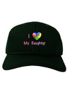 I Heart My Daughter - Autism Awareness Adult Dark Baseball Cap Hat by TooLoud-Baseball Cap-TooLoud-Hunter-Green-One Size-Davson Sales