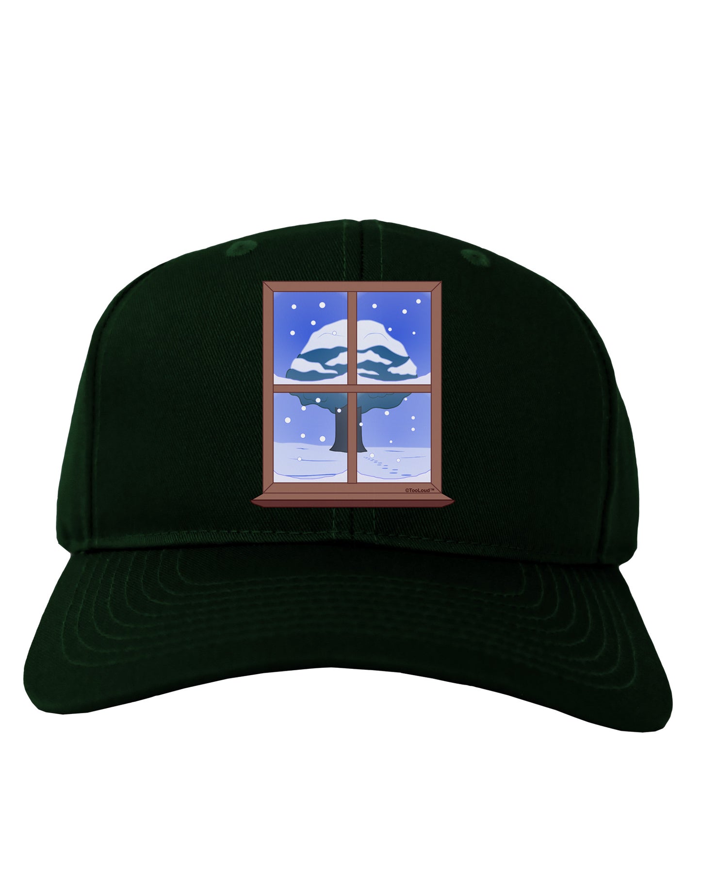 Frosty Window Design Adult Dark Baseball Cap Hat-Baseball Cap-TooLoud-Hunter-Green-One Size-Davson Sales