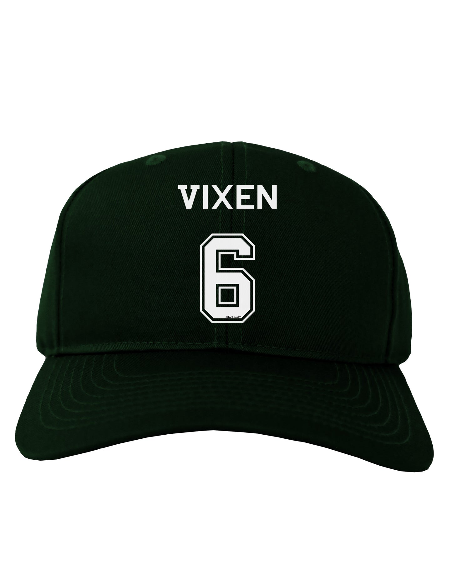 Reindeer Jersey - Vixen 6 Adult Dark Baseball Cap Hat-Baseball Cap-TooLoud-Hunter-Green-One Size-Davson Sales