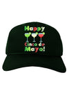 Margaritas - Mexican Flag Colors - Happy Cinco de Mayo Adult Dark Baseball Cap Hat by TooLoud-Baseball Cap-TooLoud-Hunter-Green-One Size-Davson Sales