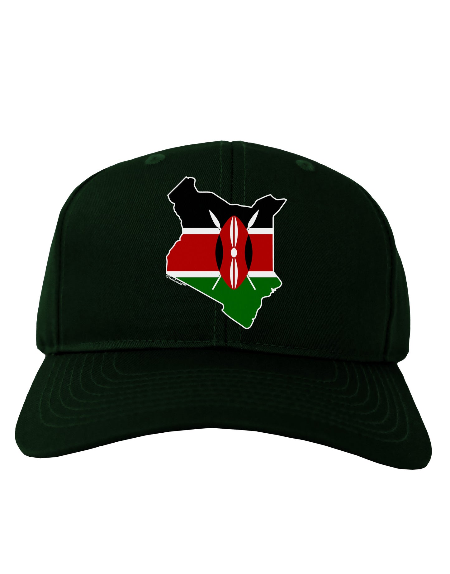 Kenya Flag Silhouette Adult Dark Baseball Cap Hat-Baseball Cap-TooLoud-Hunter-Green-One Size-Davson Sales
