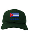 Cuba Flag Cuban Pride Adult Dark Baseball Cap Hat by TooLoud-Baseball Cap-TooLoud-Hunter-Green-One Size-Davson Sales