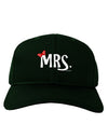 Matching Mr and Mrs Design - Mrs Bow Adult Dark Baseball Cap Hat by TooLoud-Baseball Cap-TooLoud-Hunter-Green-One Size-Davson Sales