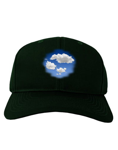 Blue Sky Puffy Clouds Adult Dark Baseball Cap Hat-Baseball Cap-TooLoud-Hunter-Green-One Size-Davson Sales