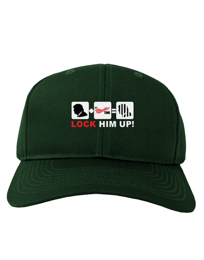 Lock Him Up Anti-Trump Funny Adult Dark Baseball Cap Hat by TooLoud-Baseball Cap-TooLoud-Hunter-Green-One Size-Davson Sales