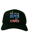 Oh My Stars and Stripes - Patriotic Design Adult Dark Baseball Cap Hat-Baseball Cap-TooLoud-Hunter-Green-One Size-Davson Sales